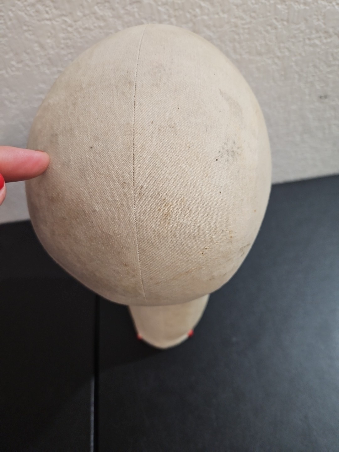 ANTIQUE MILLINERY HEAD Store Display Primitive Hat Mannequi