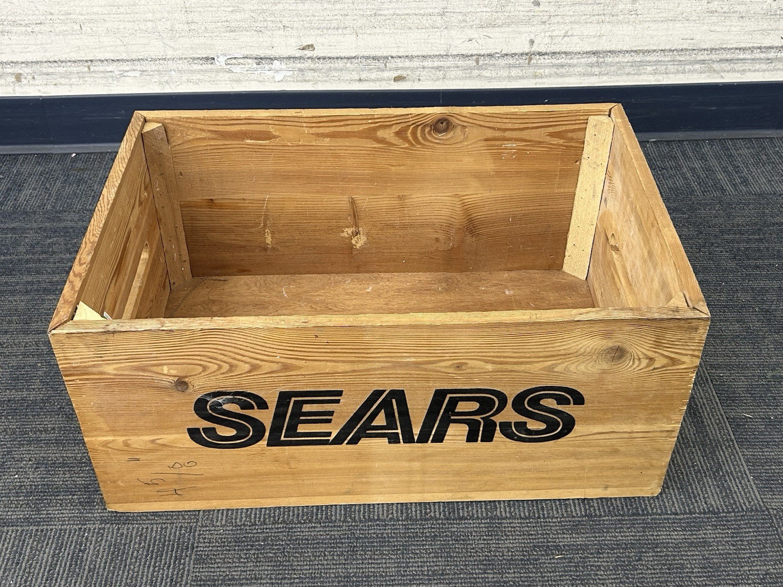 Rare SEARS Wooden Box Crate Store Display 24” X 16” X 10.5”