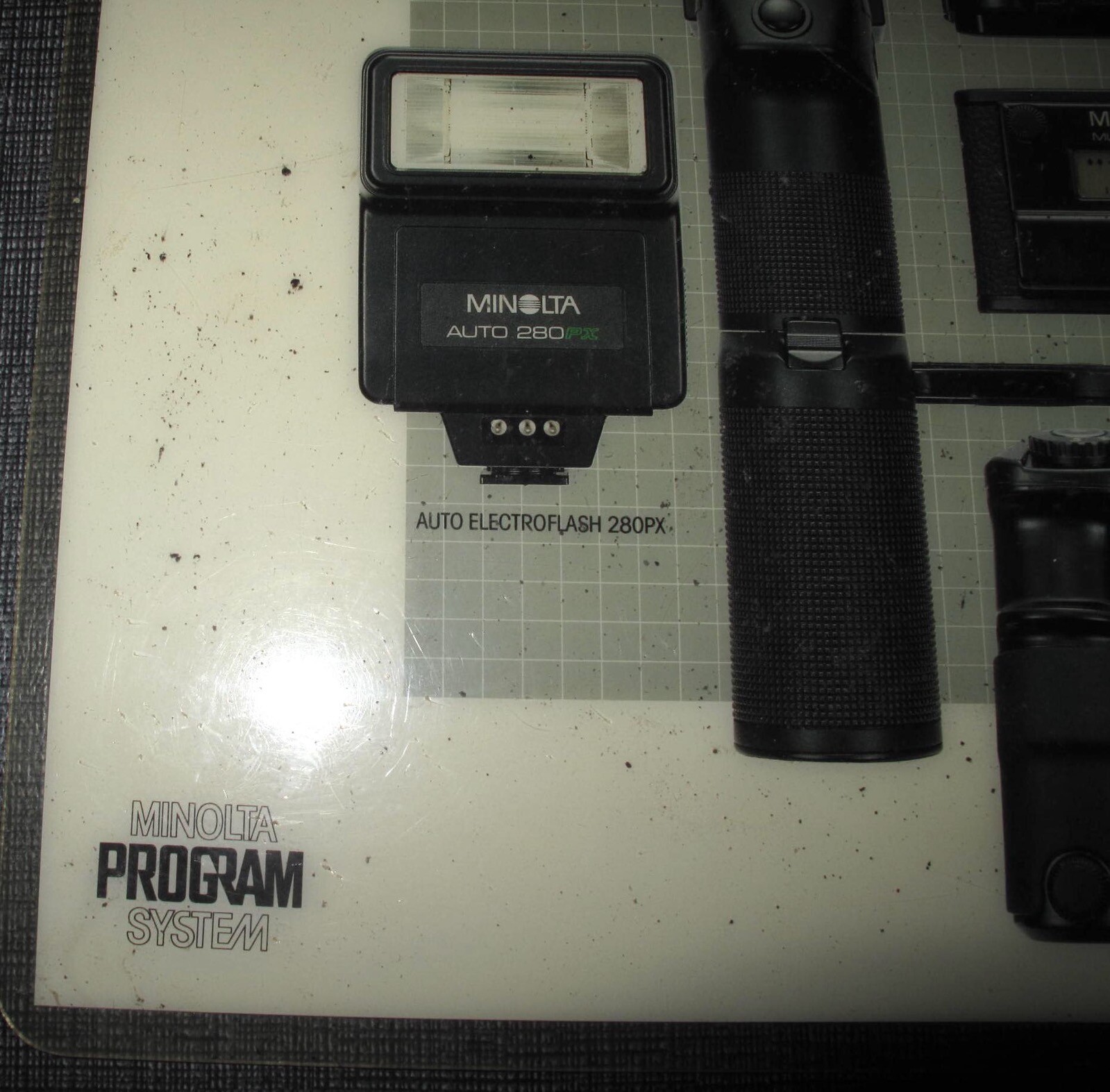 *WOW* MINOLTA X-700 SYSTEM PHOTO/CAMERA STORE ADVERTISING COUNTER MAT