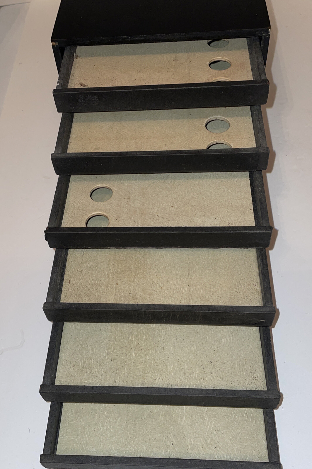 Vintage KREISLER Wooden Advertising Leather Suede Watch Strap Band Display Case