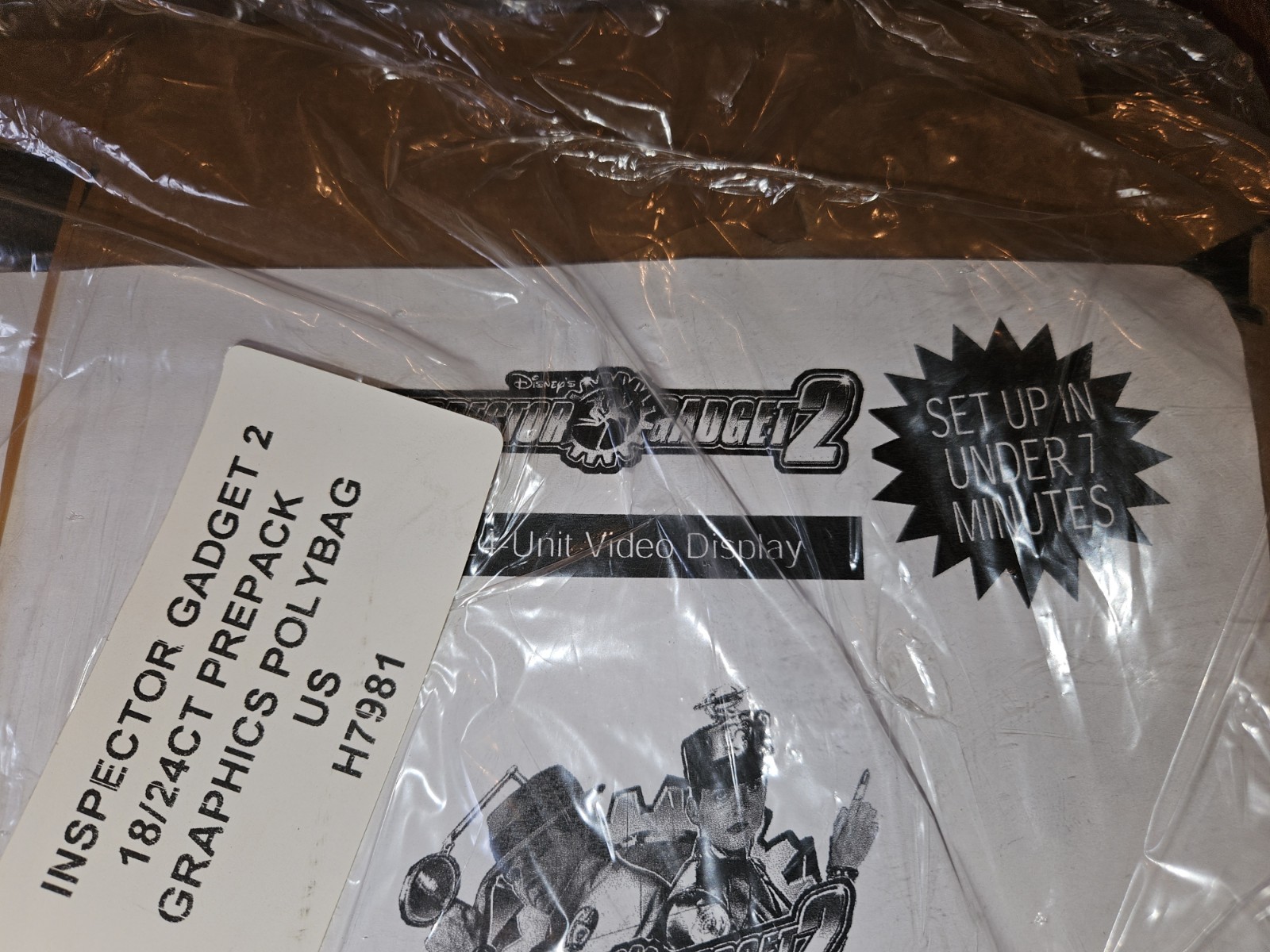 INSPECTOR GADGET 2 – STORE VIDEO DISPLAY STAND UP UNIT – UNUSED NEW IN PACKAGING