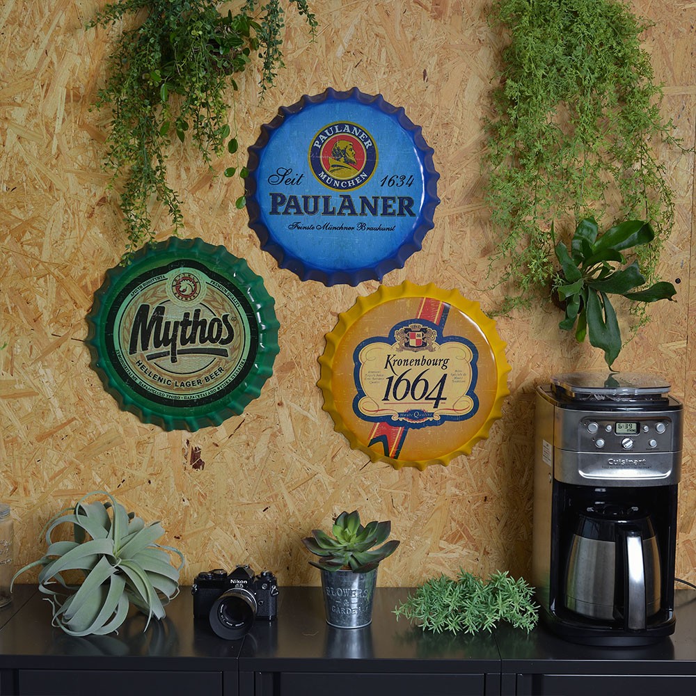[Ottakringer] [Tinplate] [Green] Crown Wall Sign Plate