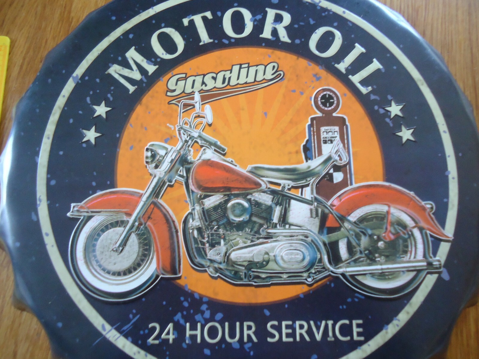 Metal Plate Harley Davidson Motor Oil Gasoline Enamel Plate
