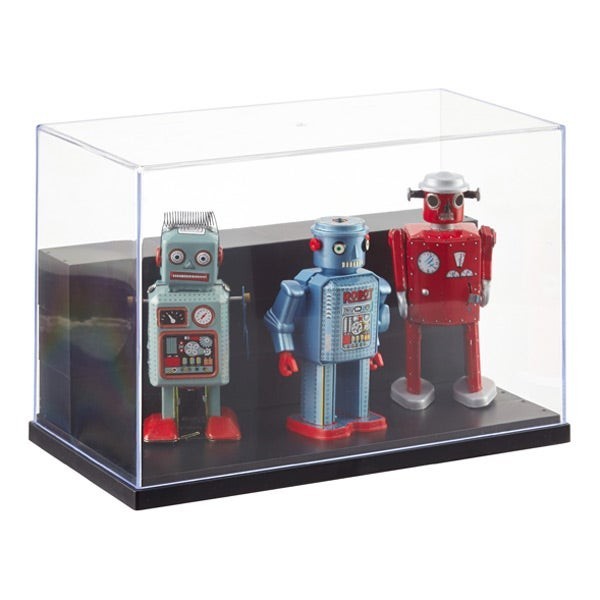 Container Store Display Case 10″L x 5″W x 6.5″T 3 Risers