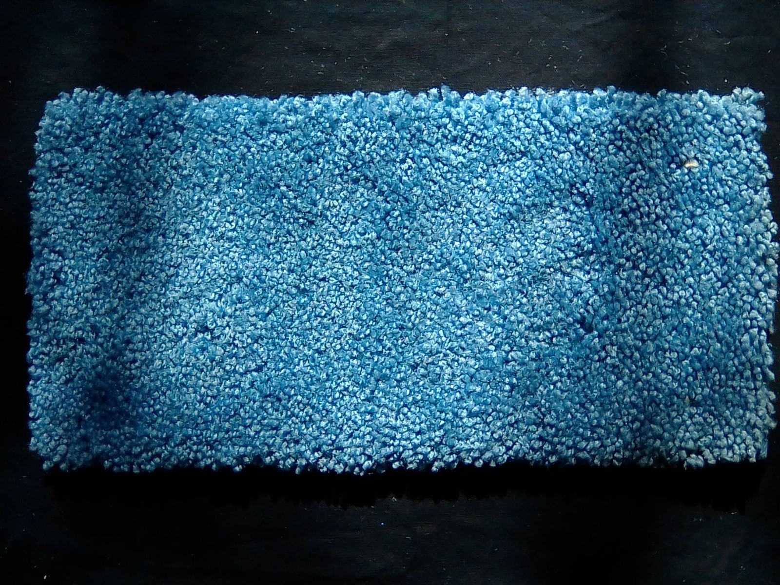 NEW/Vintage MCM Chandelle Shag Carpet Sample 1971 Colonial Blue 18.1″x9.1″