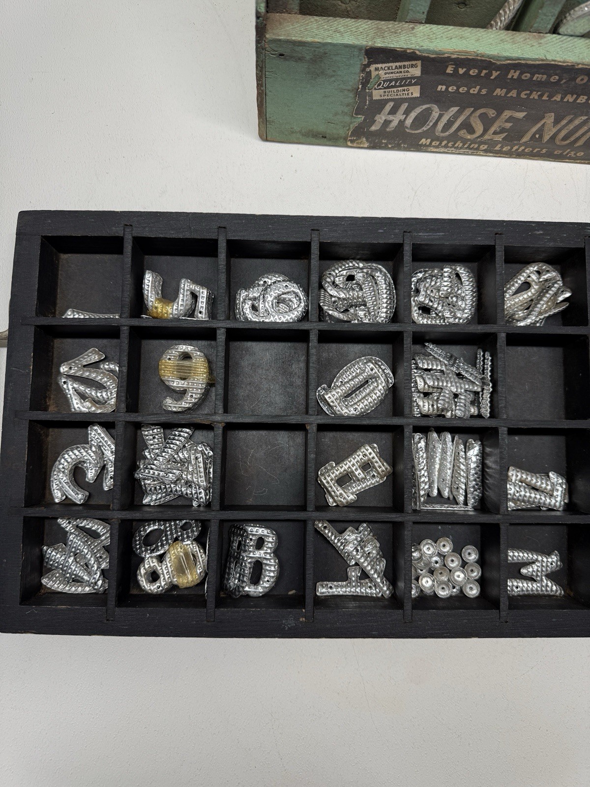 Vintage Macklanburg-Duncan House Numbers & Letters Display – Incomplete Set