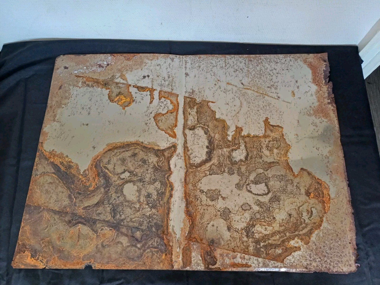 Plaque Tôle conception des bidons d’huile ANTAR