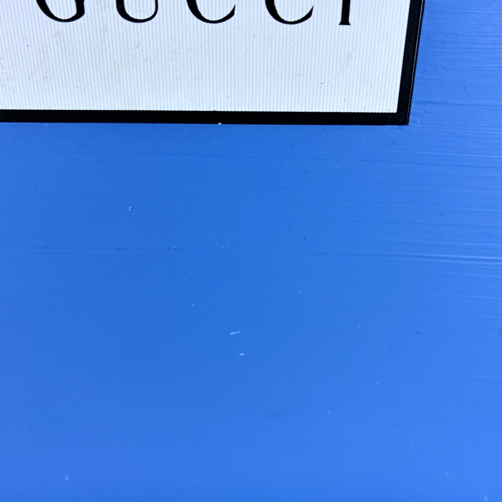 GUCCI Studded Flat Back Countertop Retail Display Blue White 8.5″W x 8″H x 9″L