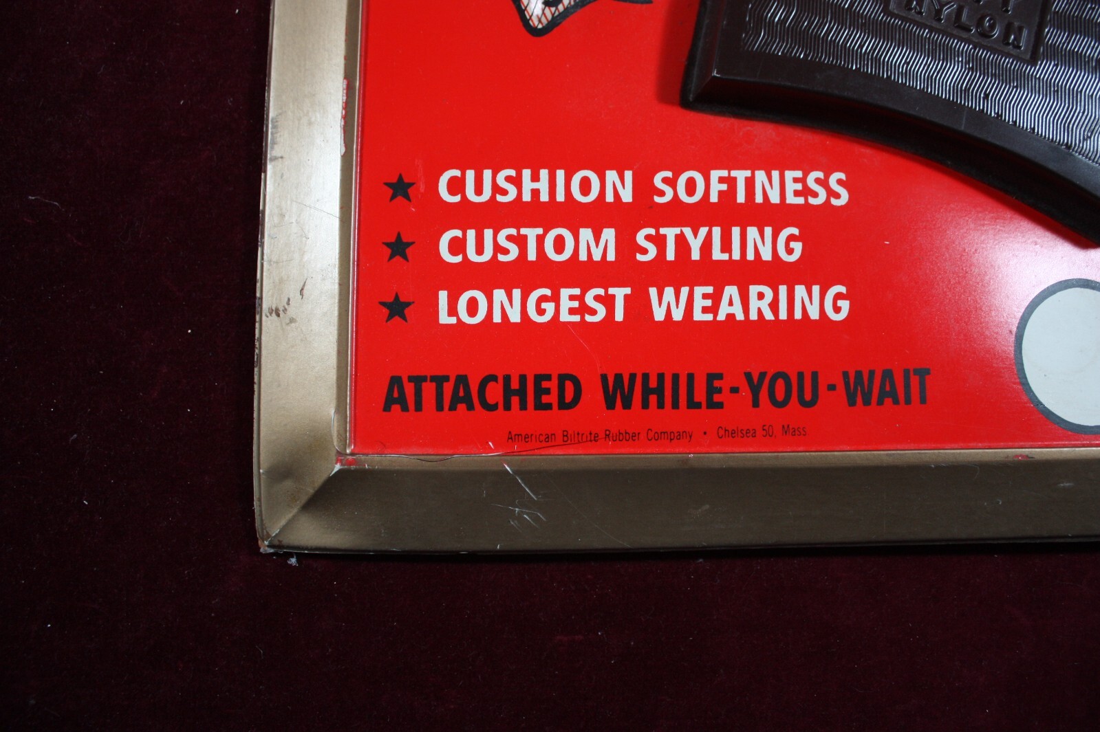 ** VINTAGE BILTRITE SHOE HEELS SIGN 3D DEALER ADVERTISING EASEL BACK 1950’s **