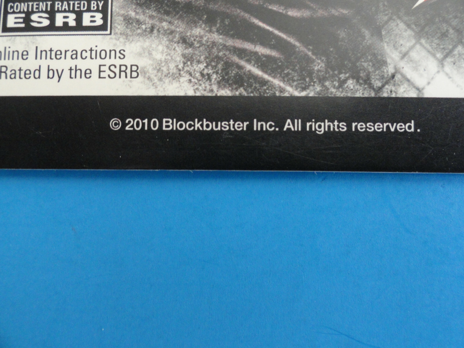 PLAYSTATION 3 EA SPORTS MMA BLOCKBUSTER VIDEO STORE SHELF BACKER CARD