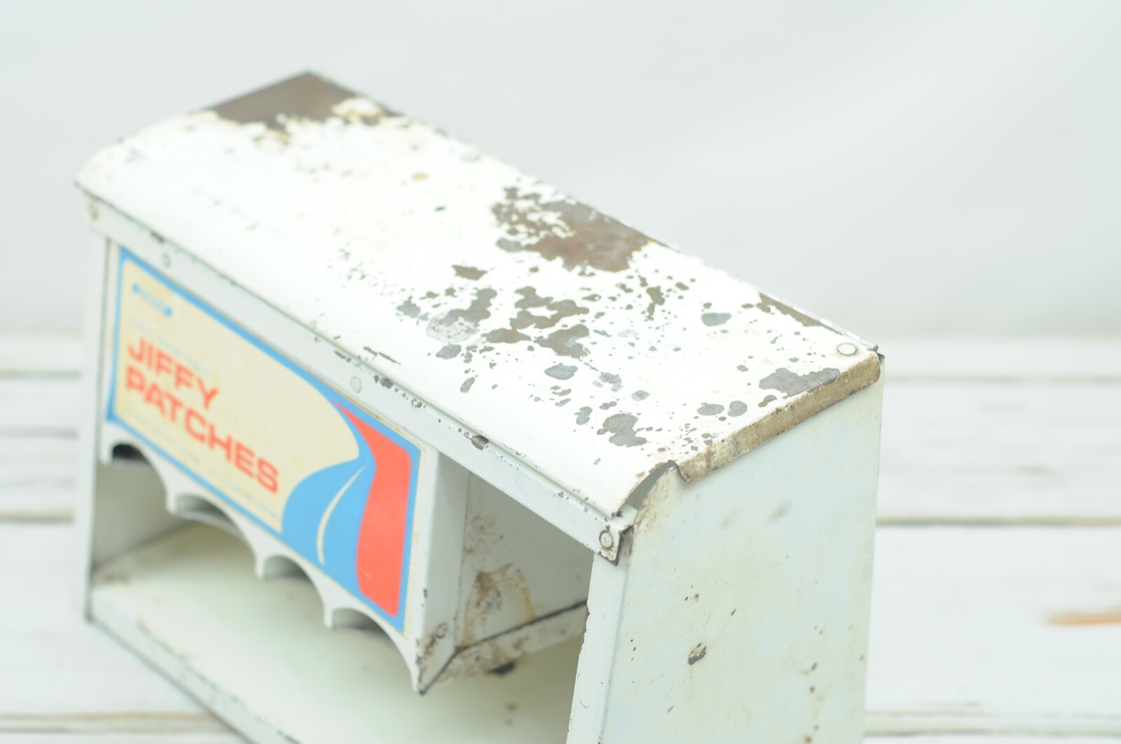 Vintage Display Case Jiffy Patches Store Display Champ Service Industrial Storag