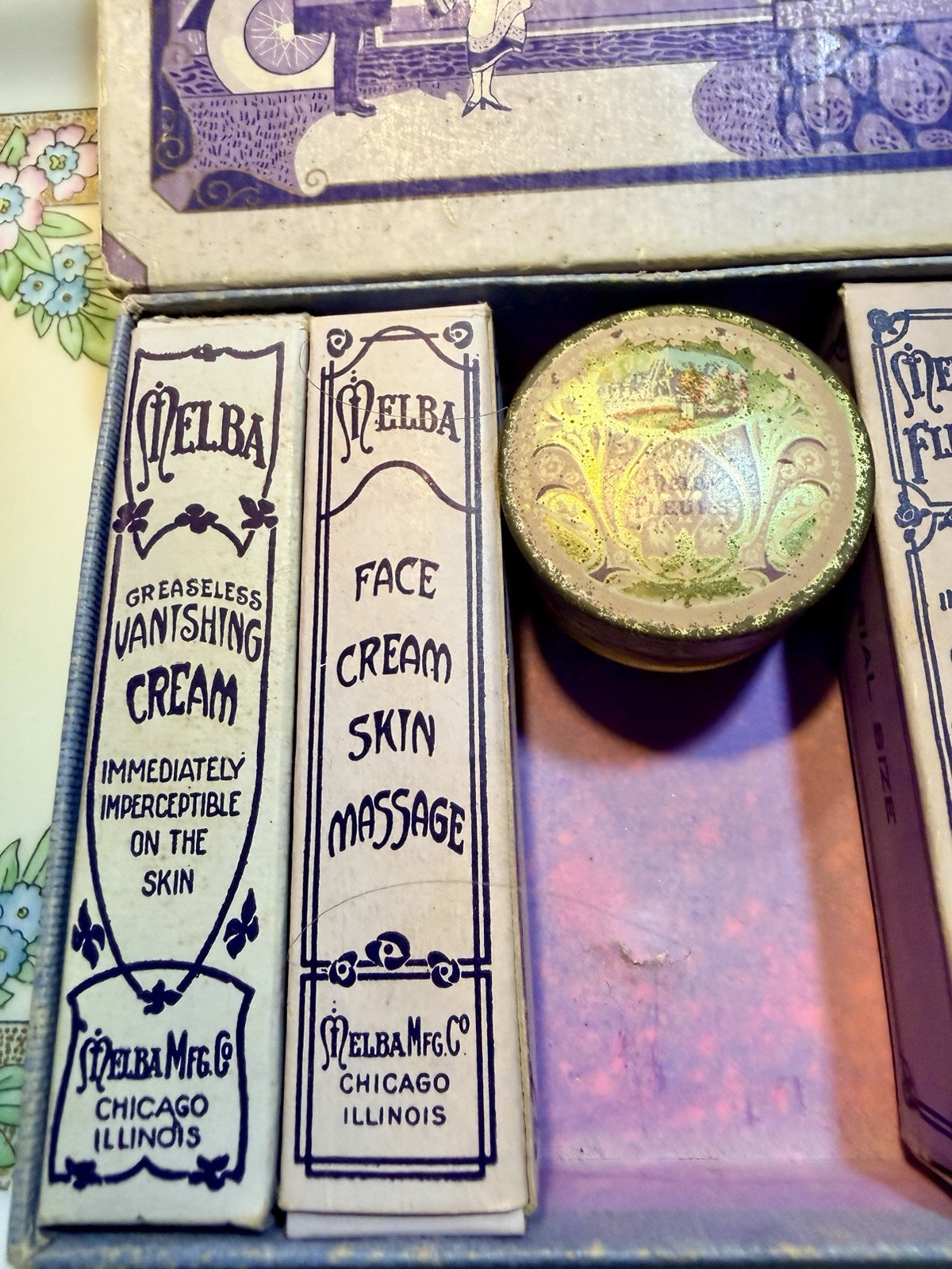 Vintage 1920s Melba Cosmetics Store Display Vanity Boudoir Decoration