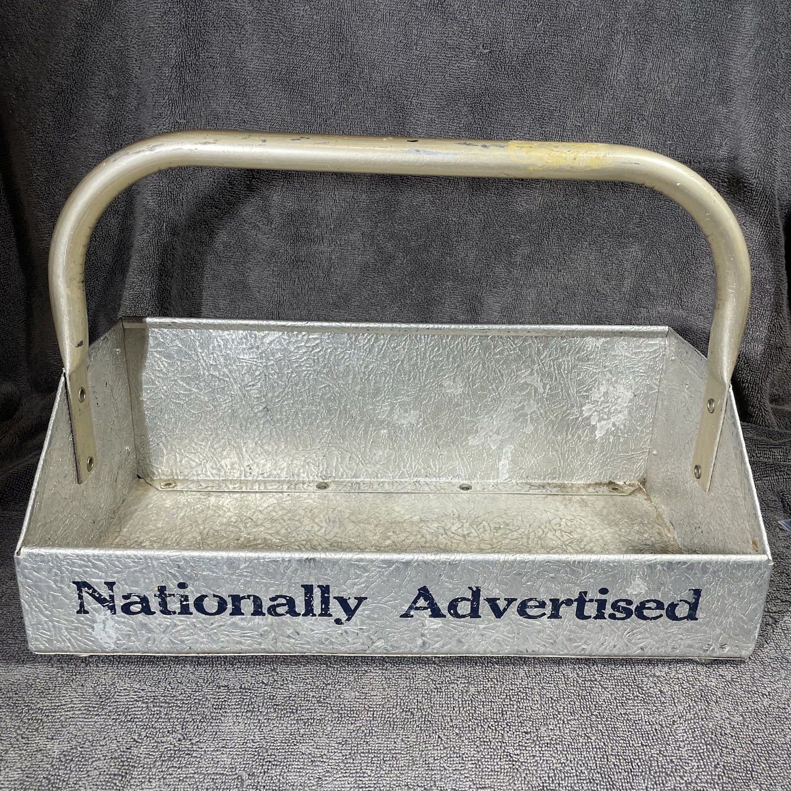 Watkins Products Silver Salesman Samples Metal Carrier Display Tray Vintage