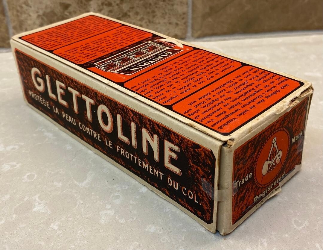 VINTAGE GLATTOLIN COLLAR WAX COUNTERTOP DISPLAY/SALES BOX GERMANY CA. 1910’S