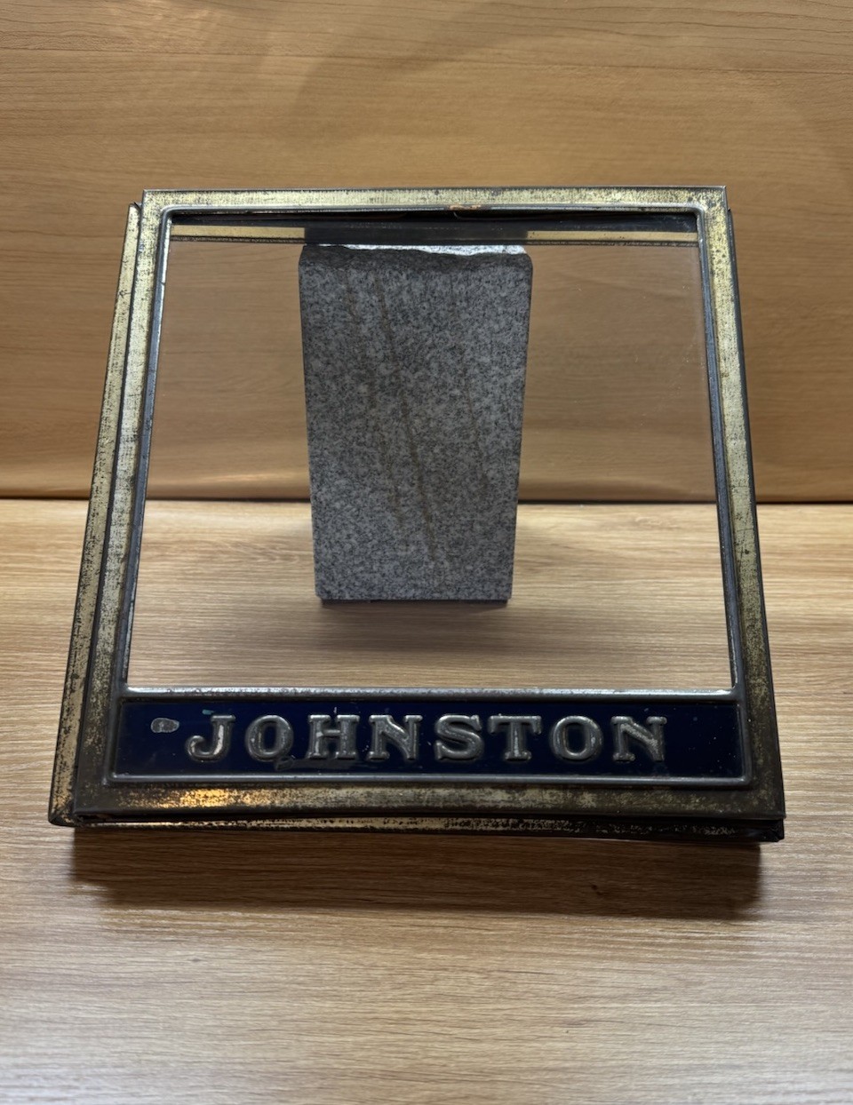 Antique Vtg Johnston Cookies Store Display Case Glass Advertising Box Cover