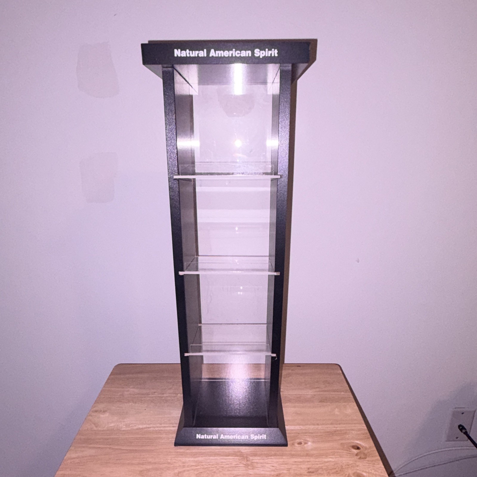 Natural American Spirit Countertop Store Display Rack Stand Black/Clear Acrylic