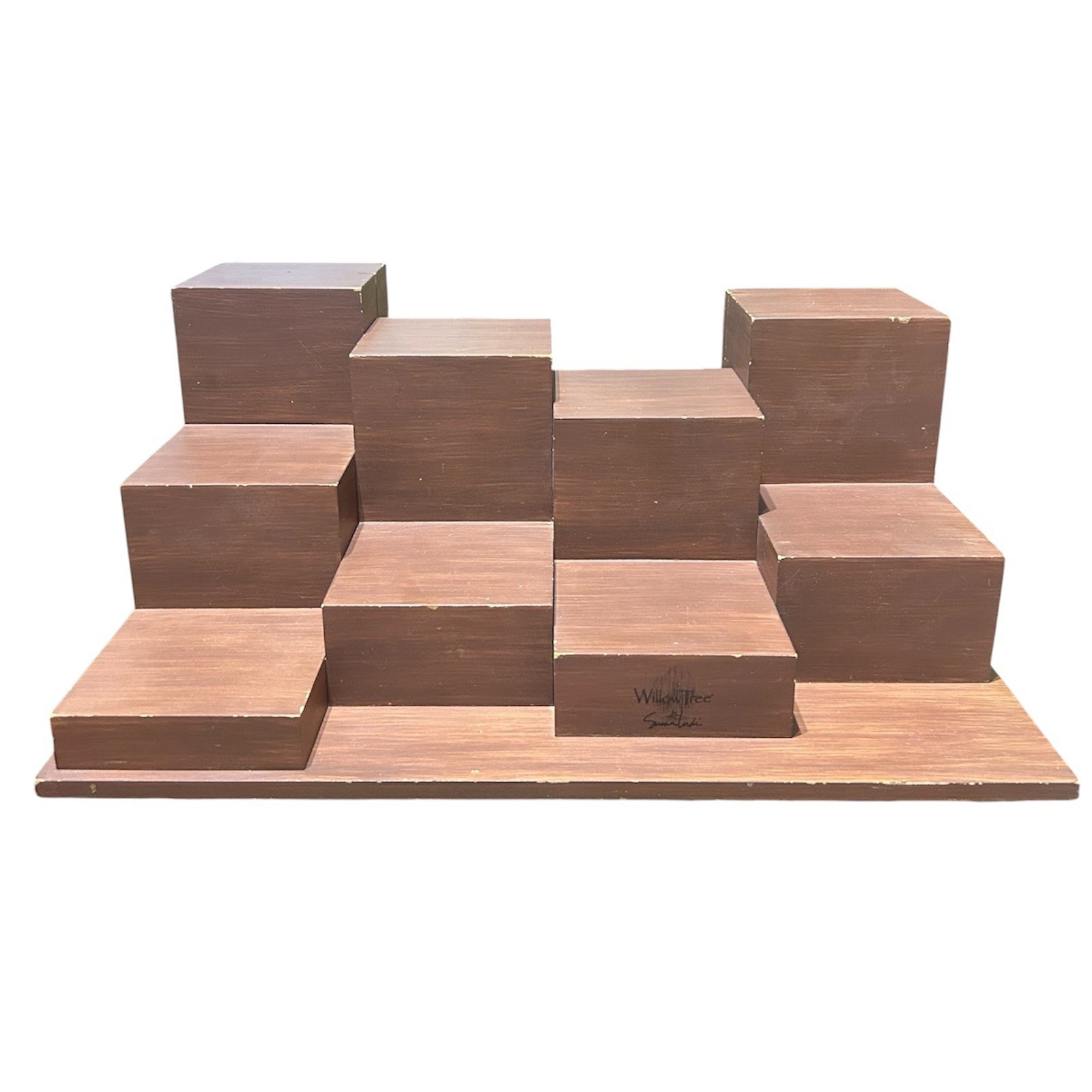 Willow Tree Store Display Stand 9 Shelf Wood Display Rack 2008 DEMDACO