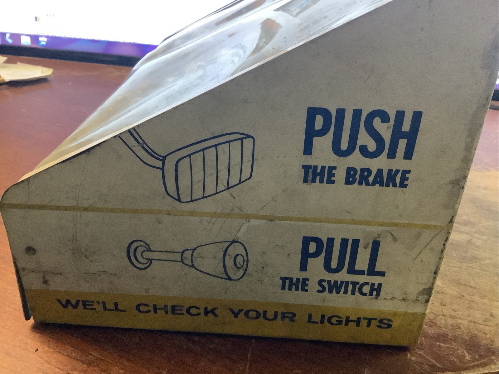 Vintage GE Automotive Light Bulb Store Display Case/Cabinet W/Bulbs