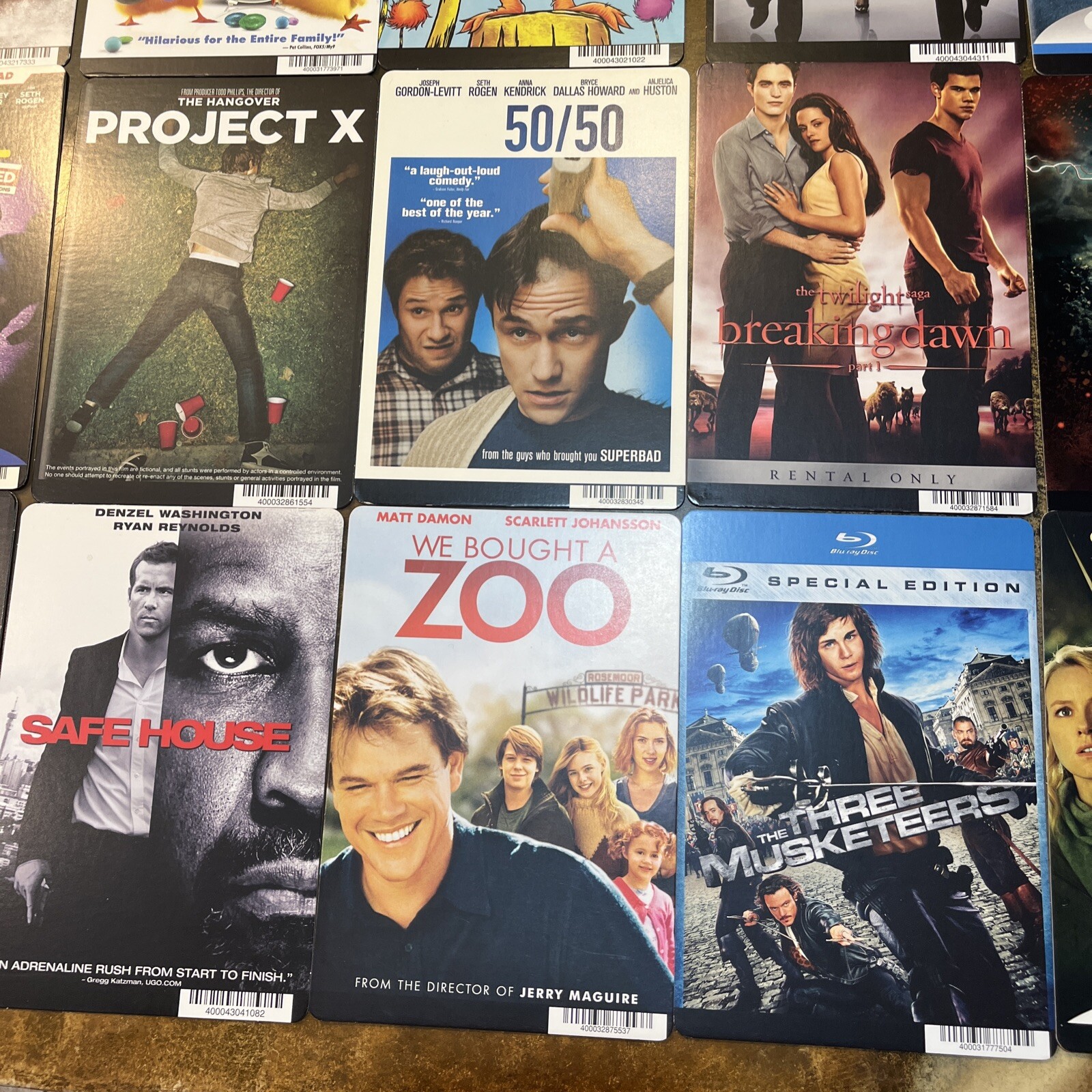 42 BLOCKBUSTER VIDEO SHELF BACKER CARDS. Vintage. Rare!!