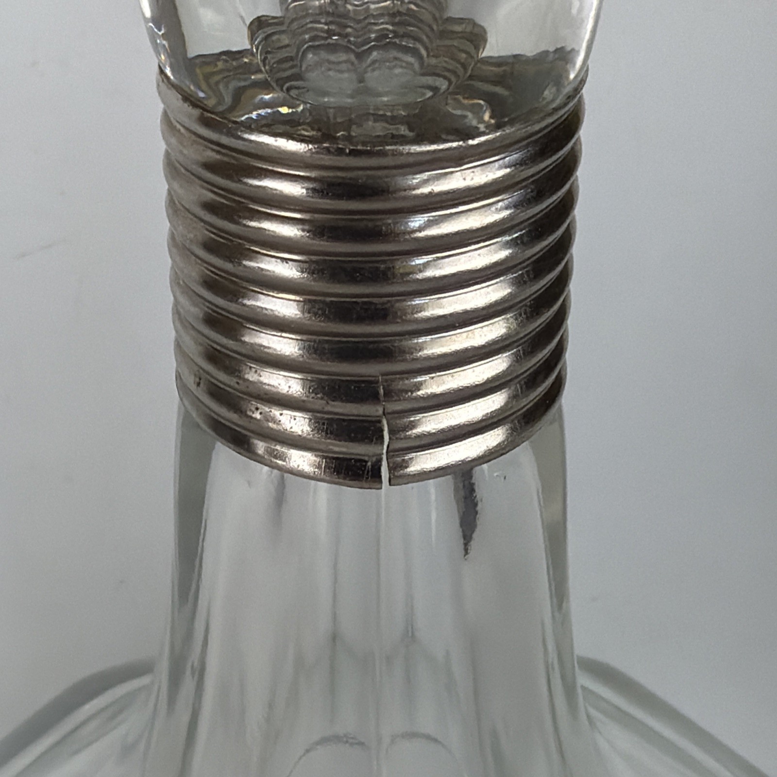 Vintage Deco Glass Shelf Support Riser Pair Store Soda Fountain Display 8 3/8″