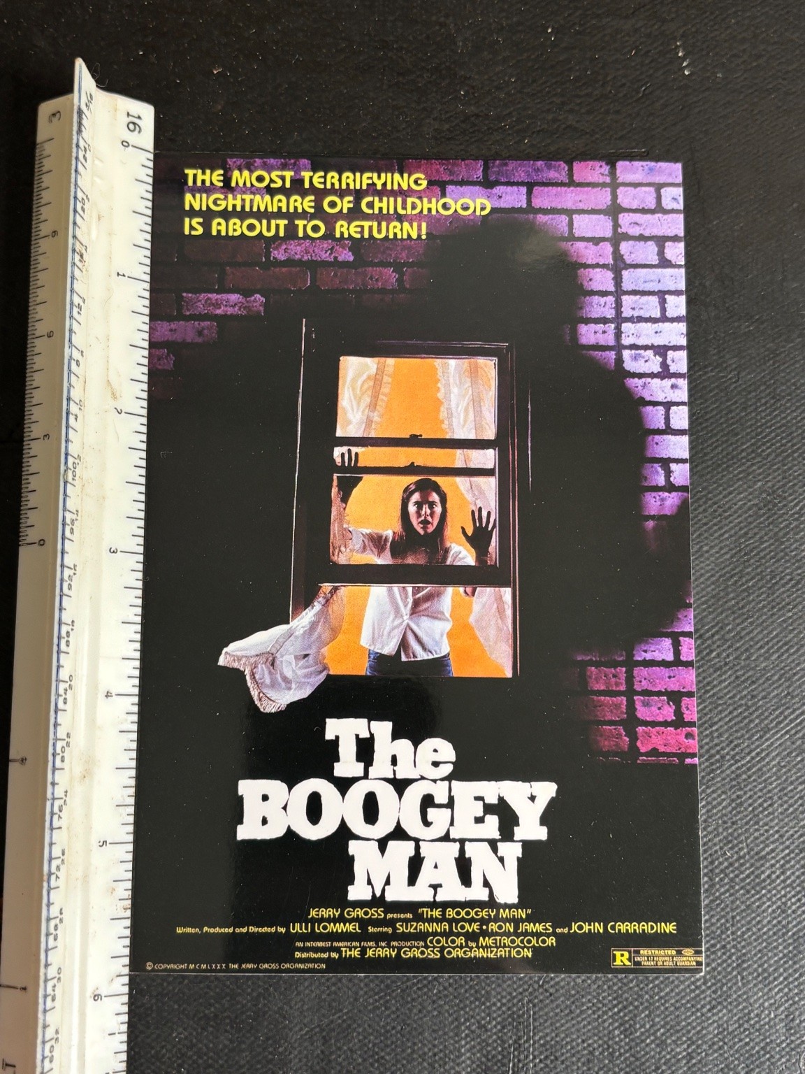 The BOOGEY MAN Cardboard Store Display Horror Movie 1980 Film Ad