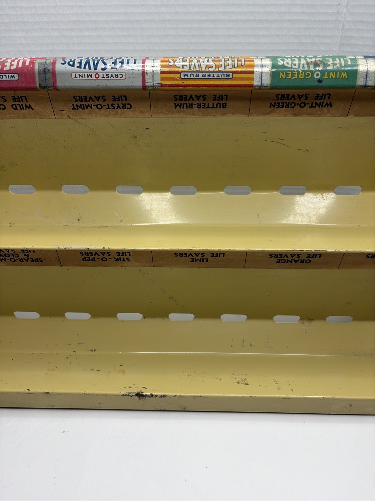 Vintage Life Savers Candy Sign Store Display Rack 1930’s Country Store Flavors