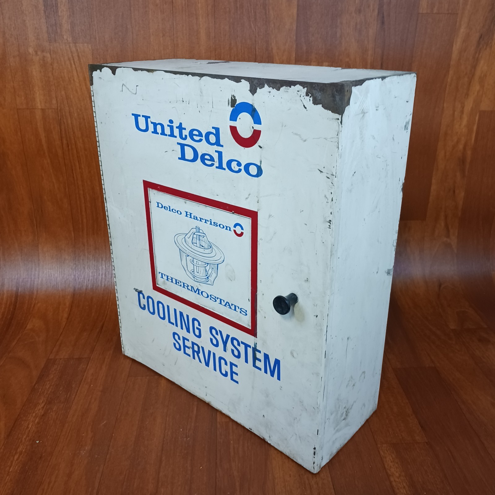 Vintage Store Display Cabinet United Delco Cooling System Service Thermostats