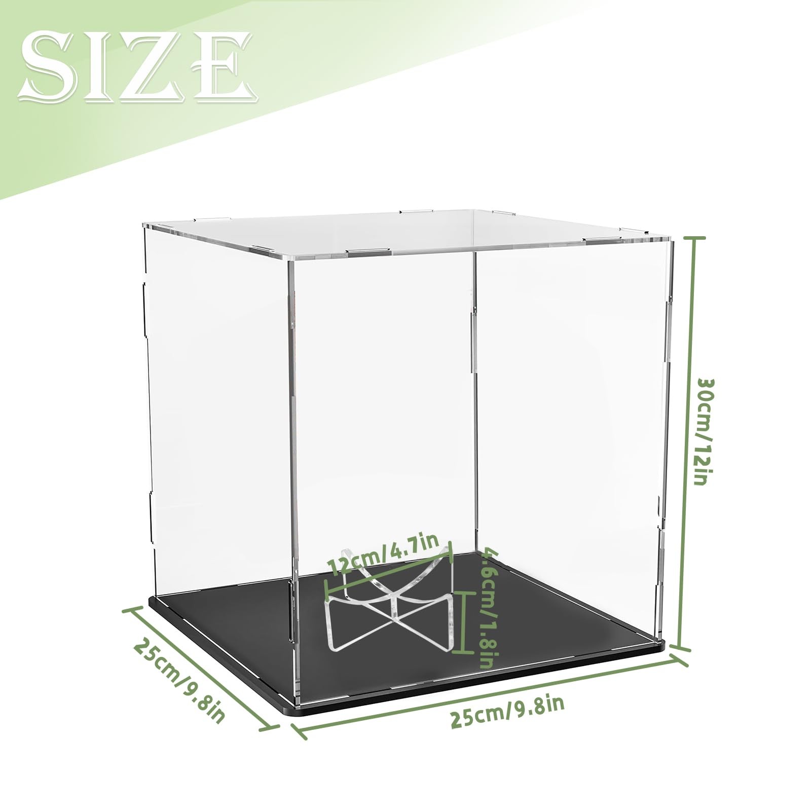 Basketball Display Case, 9.8 x x 11.8 Inch Clear Acrylic Transparent