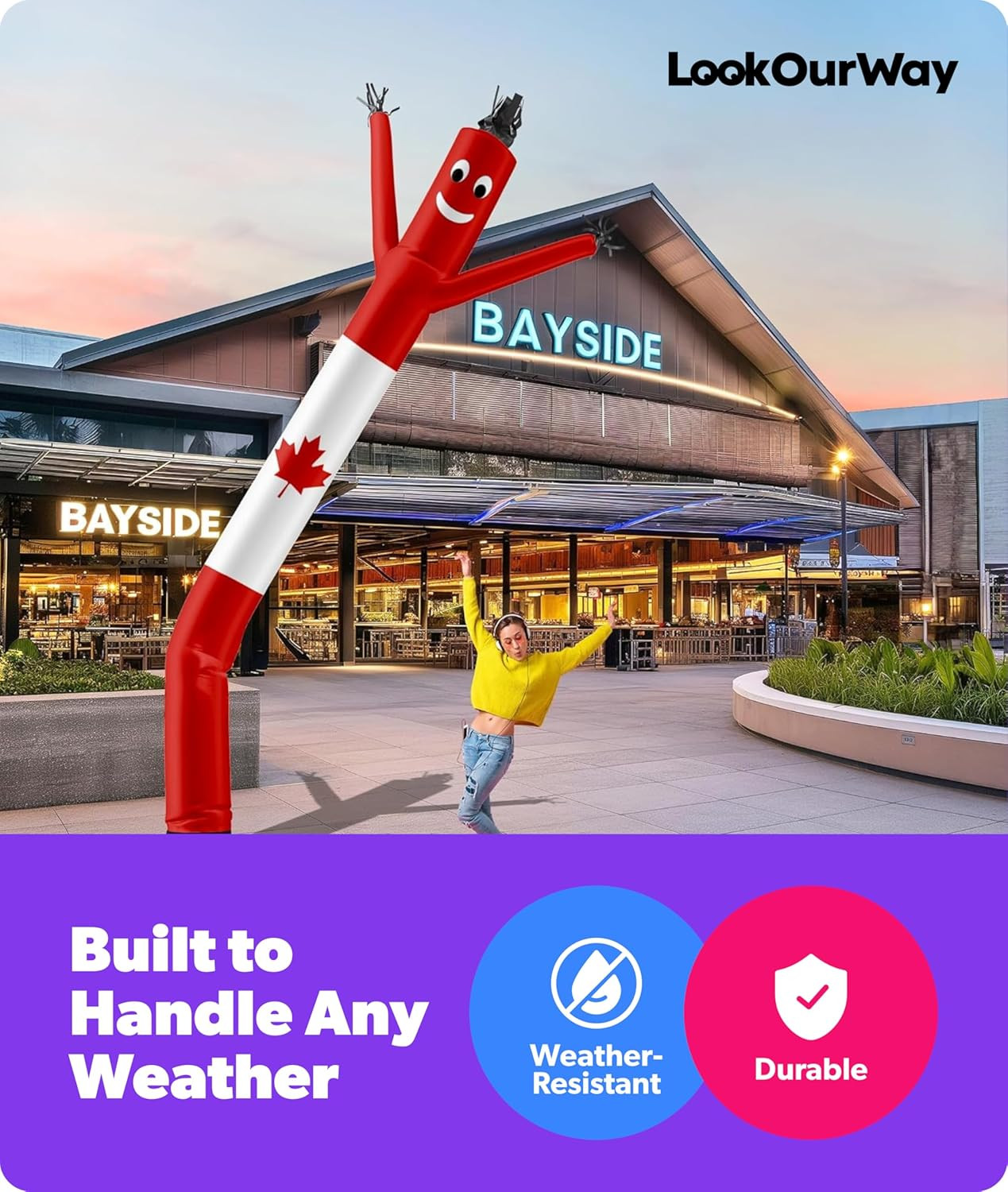 Air Dancers Inflatable Tube Man Attachment – 20 Feet Tall Wacky Waving Inflatabl
