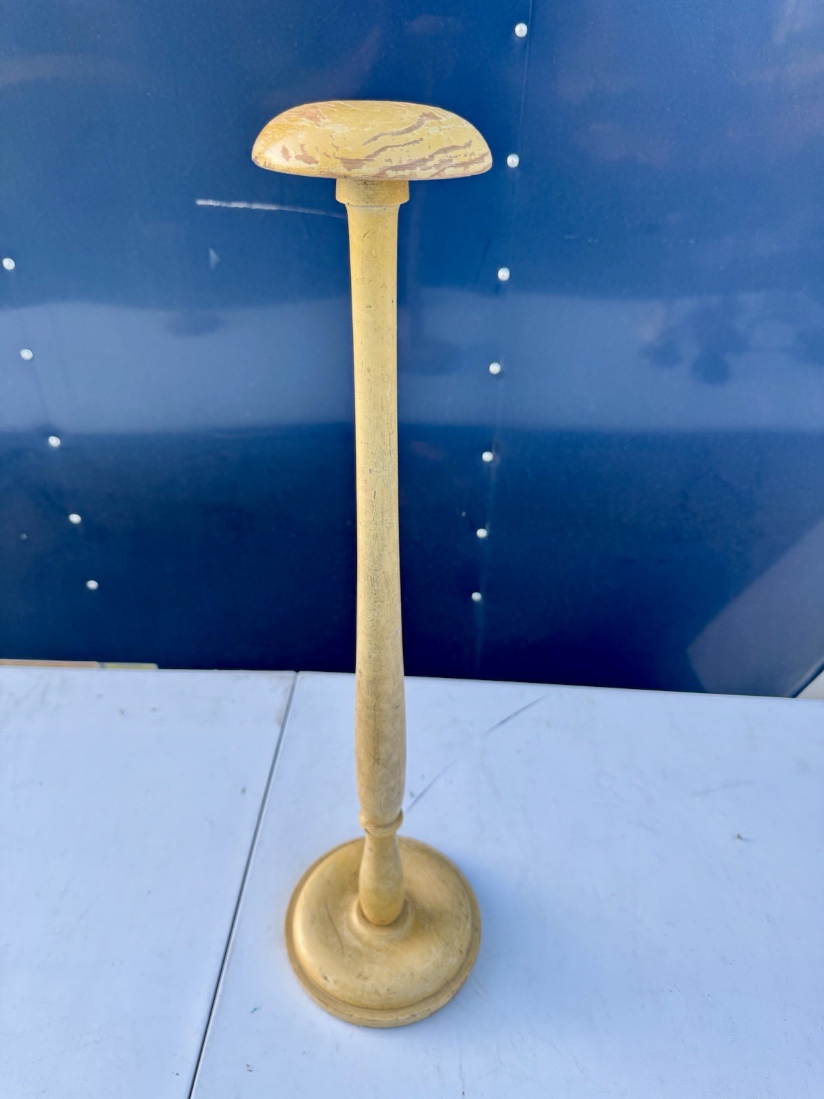 Vintage Wood hat stand table top display general store Old Painted Primitive