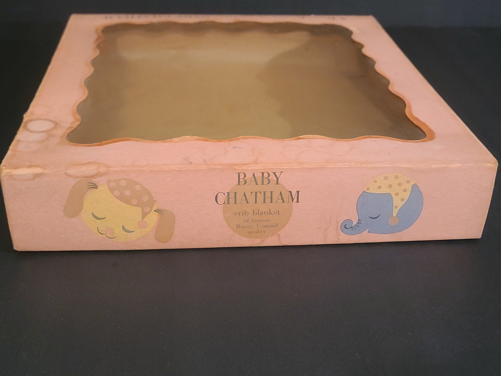 EMPTY BOX ONLY Vintage Baby Chatham Crib Blanket Advertising Display EMPTY BOX
