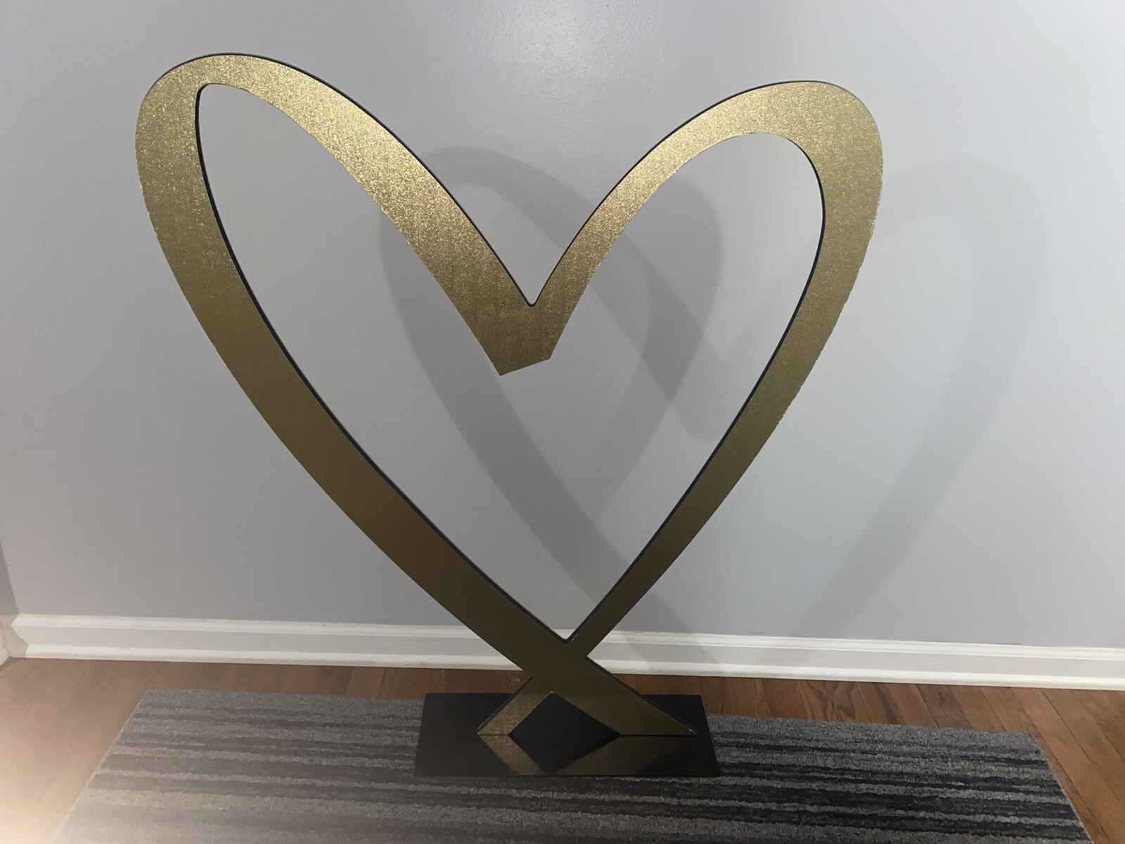 Victorias Secret PINK Store Display Heart Gold Rare