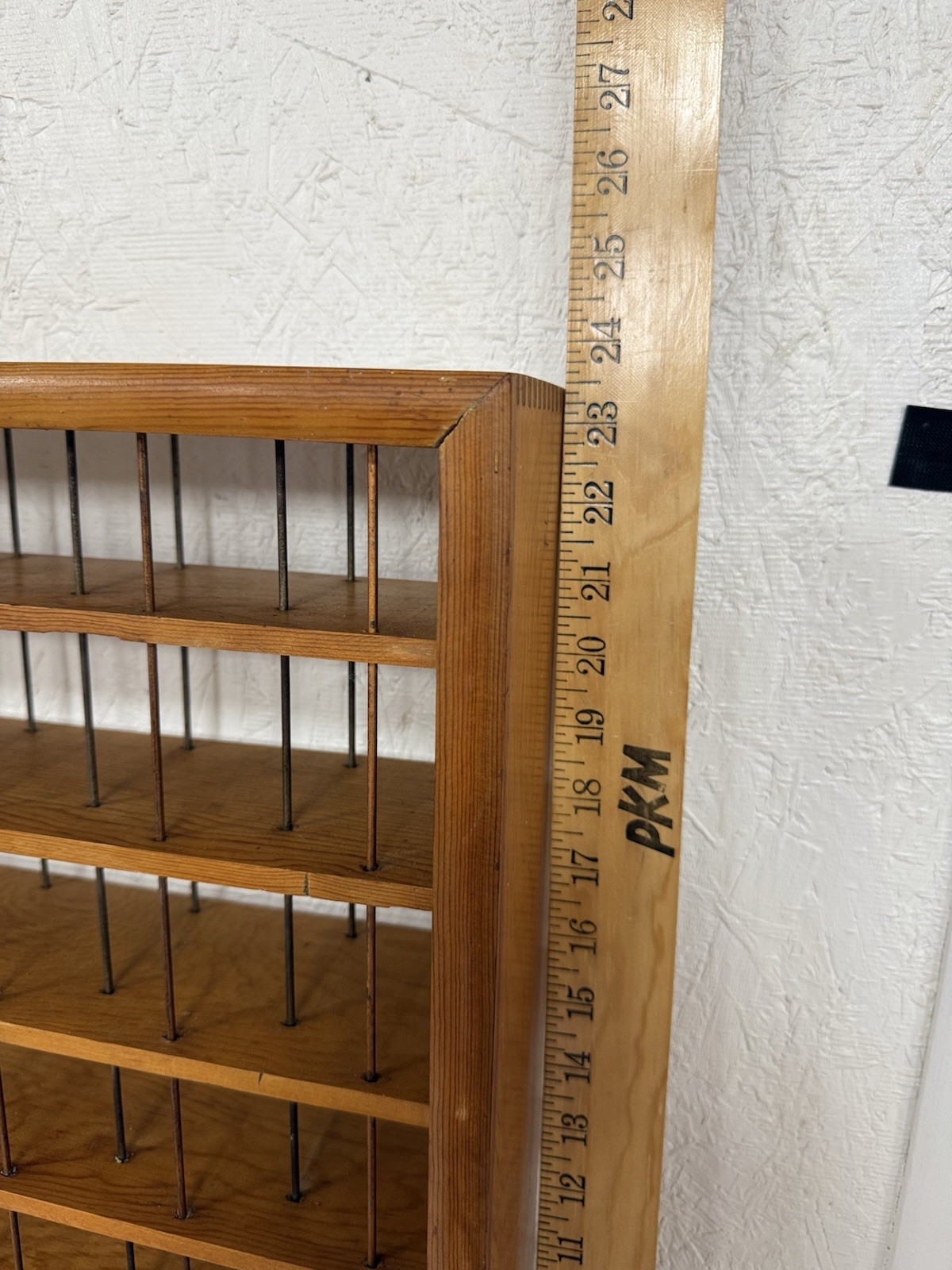 VTG RIT Fabric Dye Store Display Rack Wood Metal Countertop Cottage Core Decor