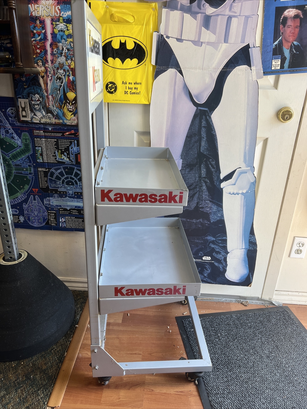 Kawasaki Motorcycle Dealer Store Display Shelf Merchandiser K-tech Oil ONWHEELS
