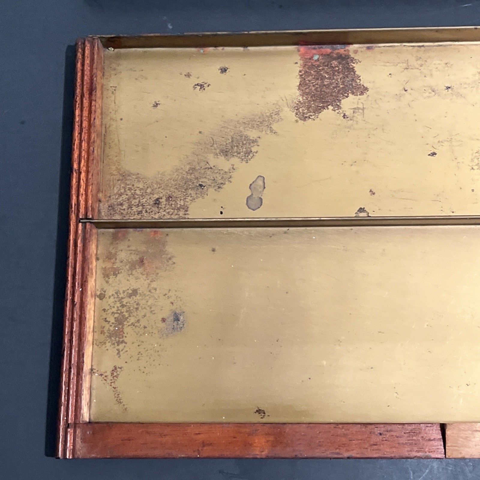 Vintage Sheafer’s Display Trays lot of 2 Wood Metal, as is, rough shape