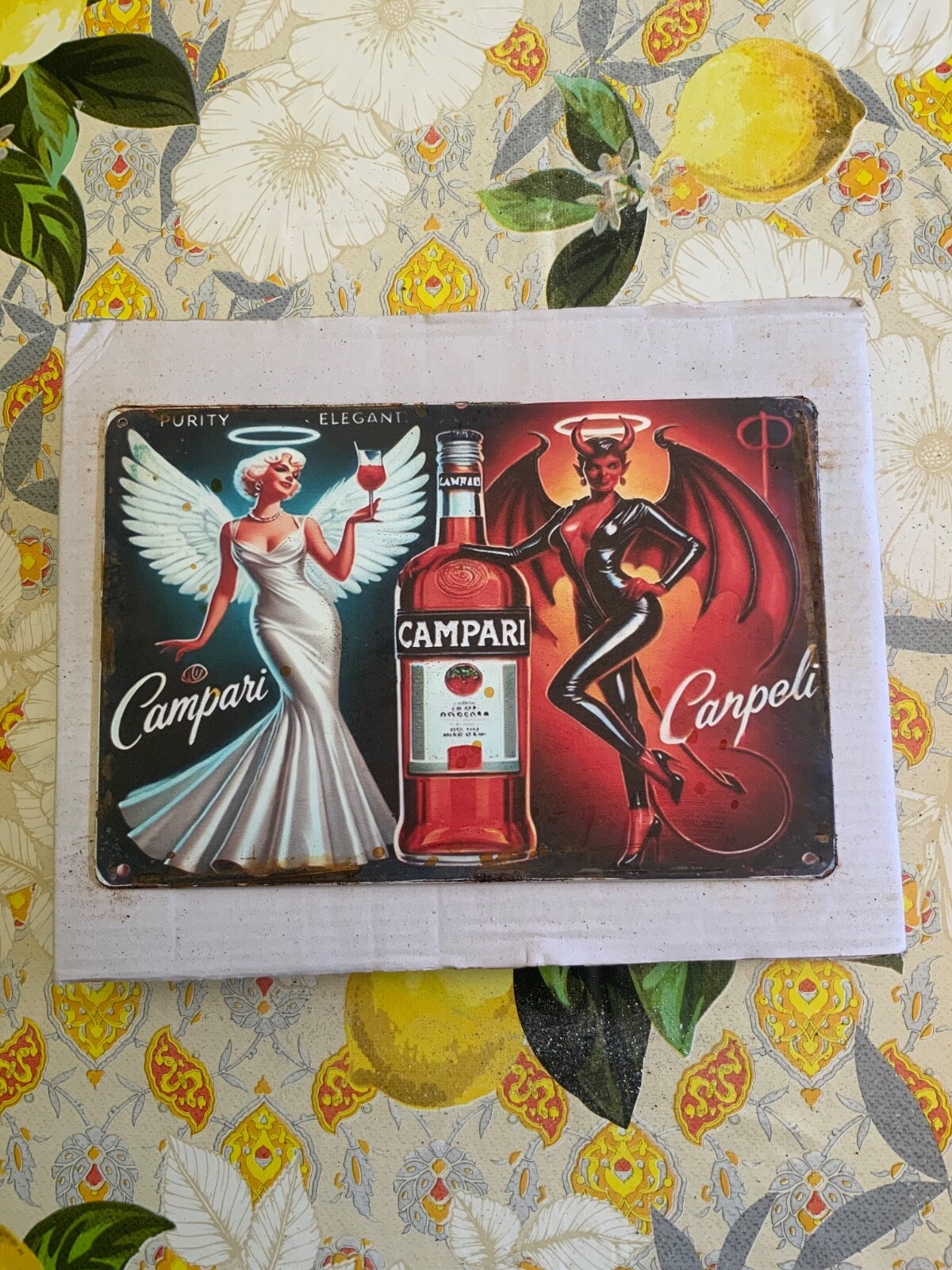 Metal sign, Campar Carpeli, 30×20 cm
