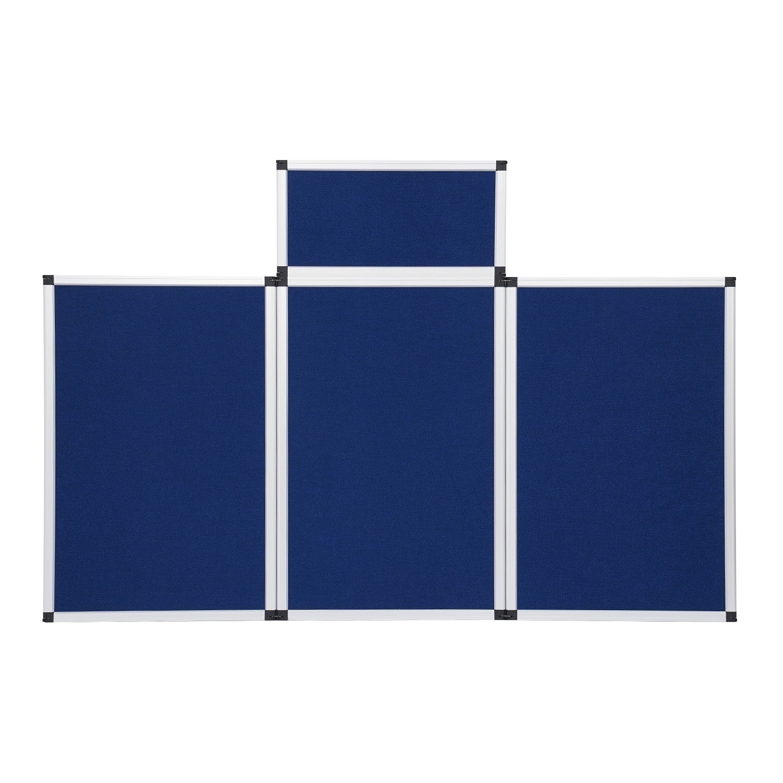 Modern Trifold Poster Display Board 3+1 Folding Display Board w/ Carry Bag Blue
