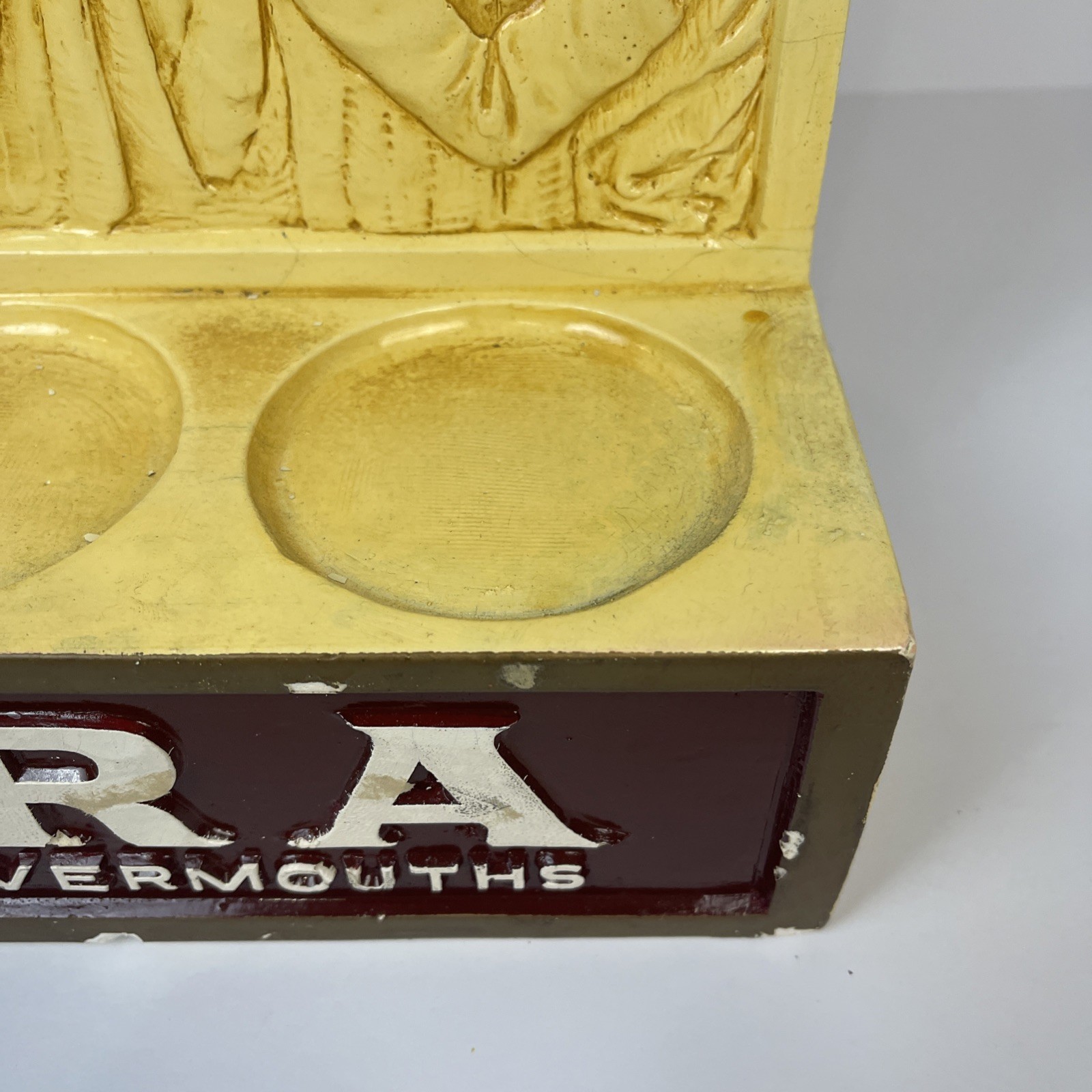 Cora Imported Vermouth Advertising Bar Sign By Mattei Co KY USA Rare Please Read