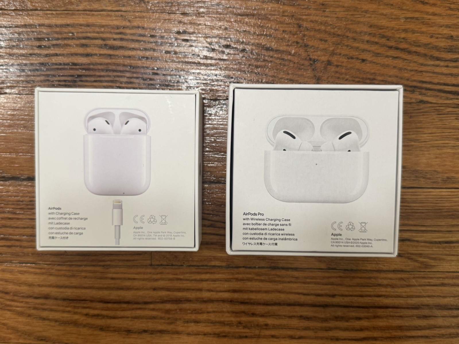 LOT OF 2:Original AirPods & Pro EMPTY BOXES Includes Inserts Manuals & CHARGERS