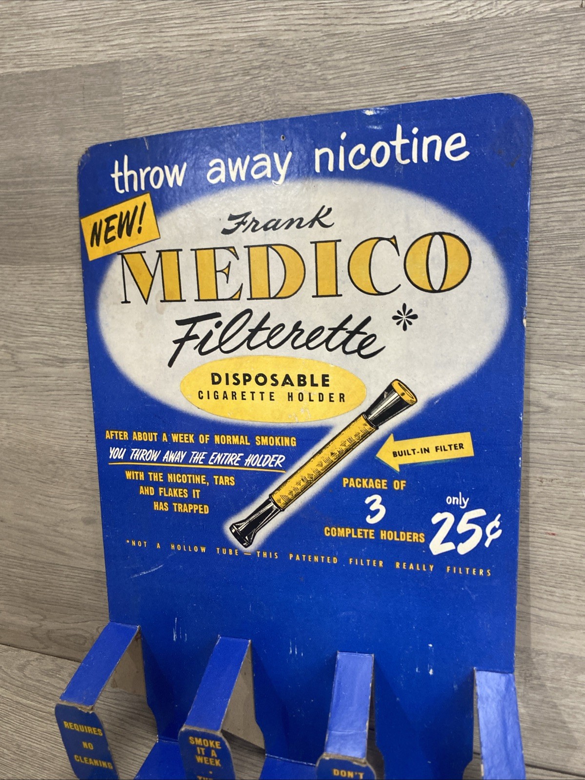 Very HTF Frank Medico Filterette Counter Display W/ Cig Holders