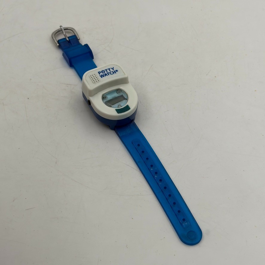 Vintage Potty Watch Toilet Blue White Pottytimeinc.com Advertising Rare