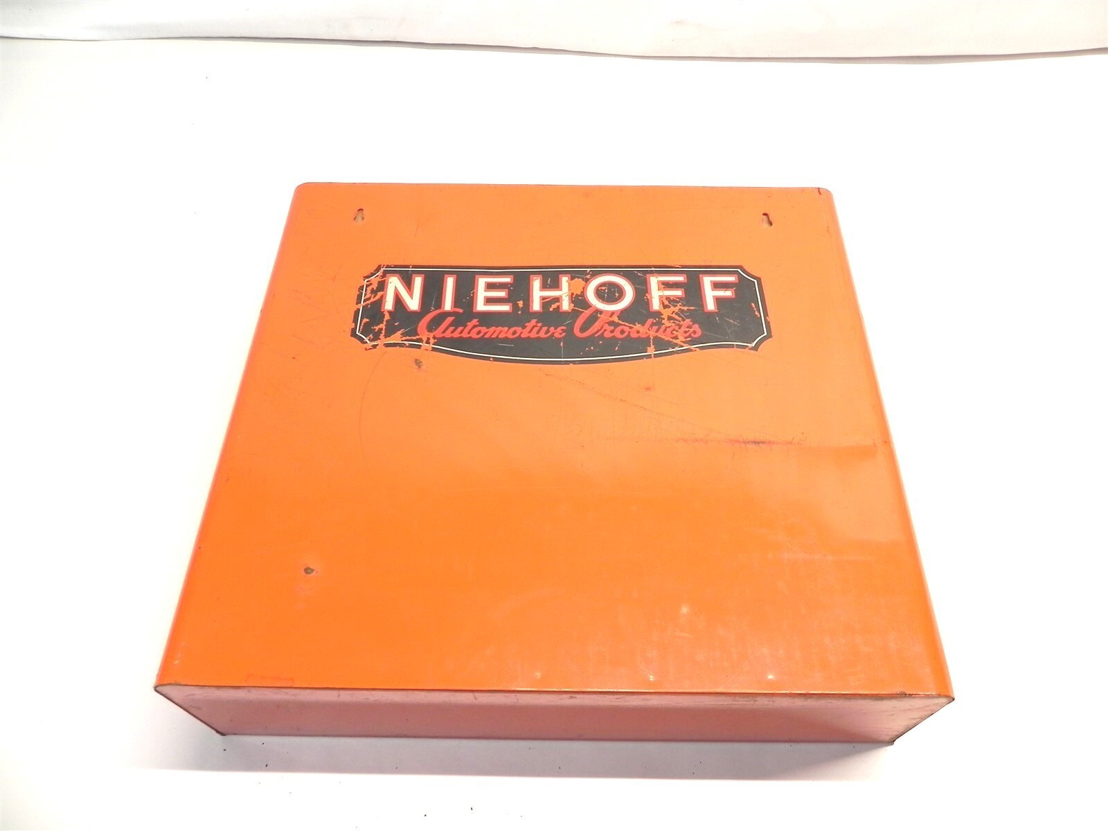 VINTAGE NIEHOFF PARTS DISPLAY CABINET W/ INTERIOR PARTS LABELS DISTRIBUTOR