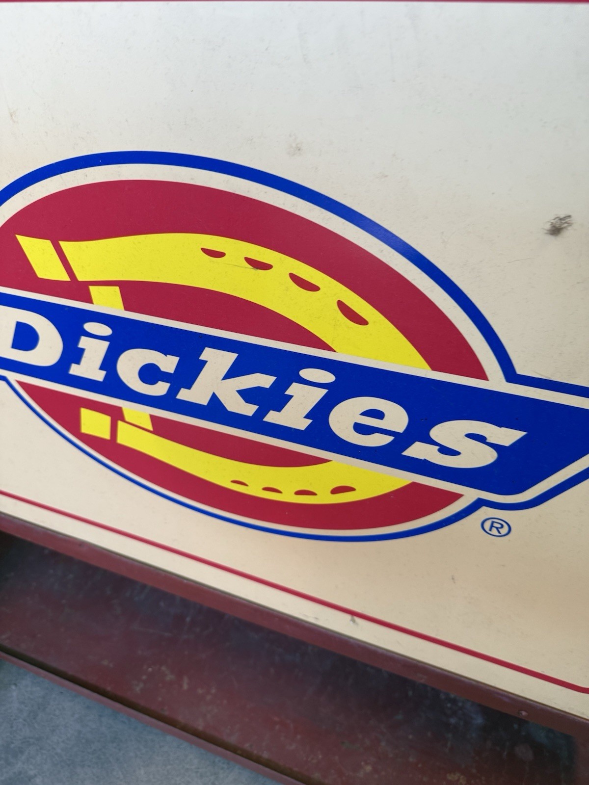 Dickies Plastic store display sign 23″ x 13″ VGC collectible Union Made Clothing