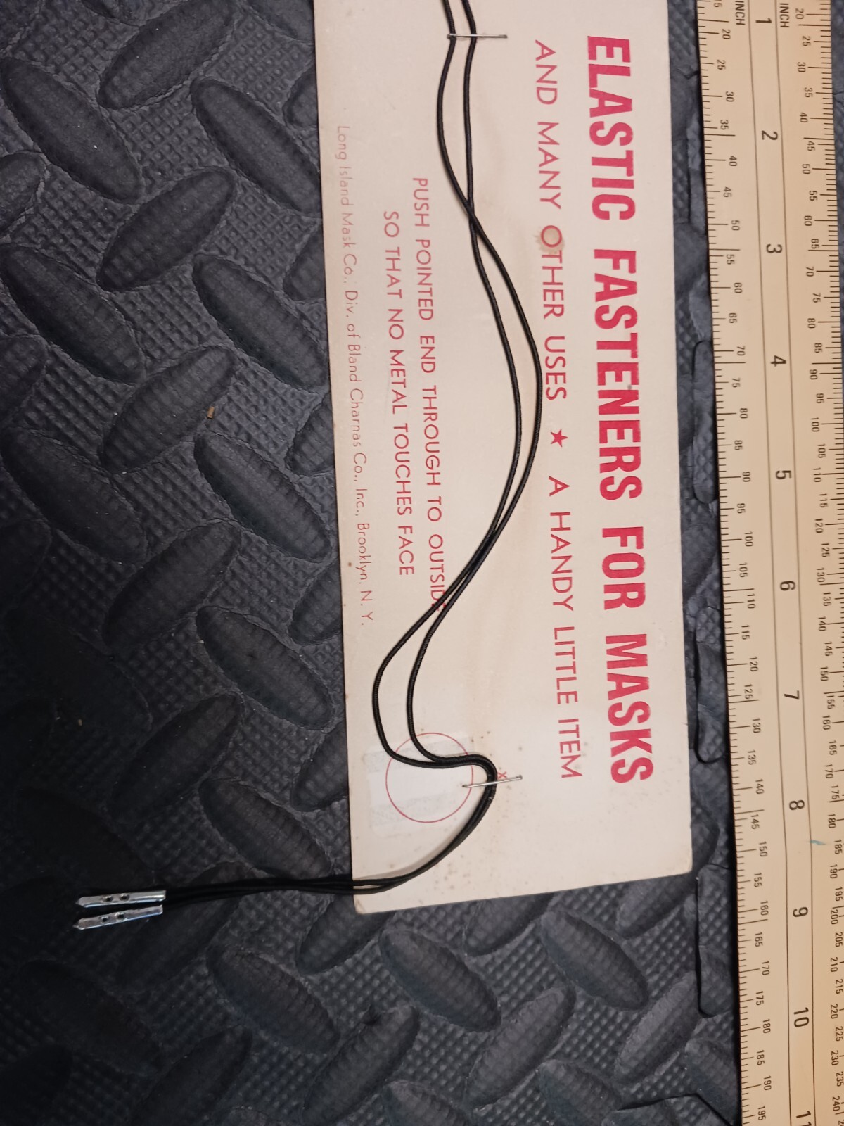 Vintage Store Sign Elastic Fastener For Masks Brooklyn New York Advertisement…