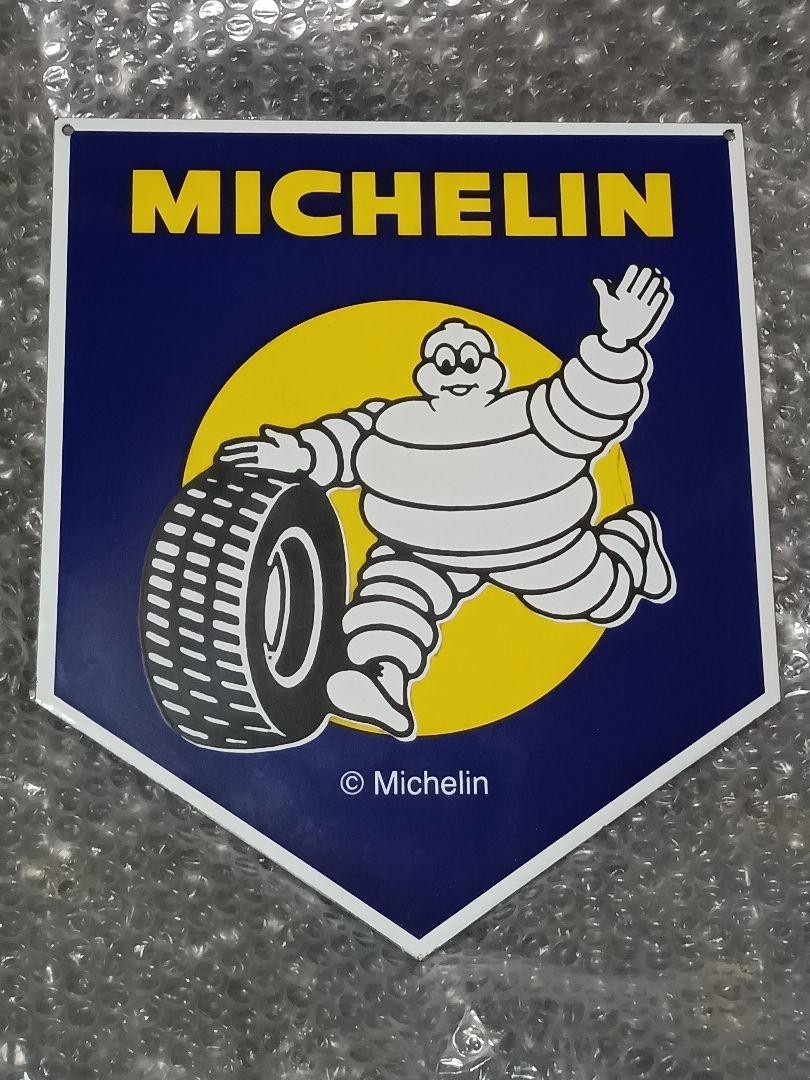 Vintage Michelin Bibendum Enamel Steel Sign 30cm Retro French Garage Wall Decor