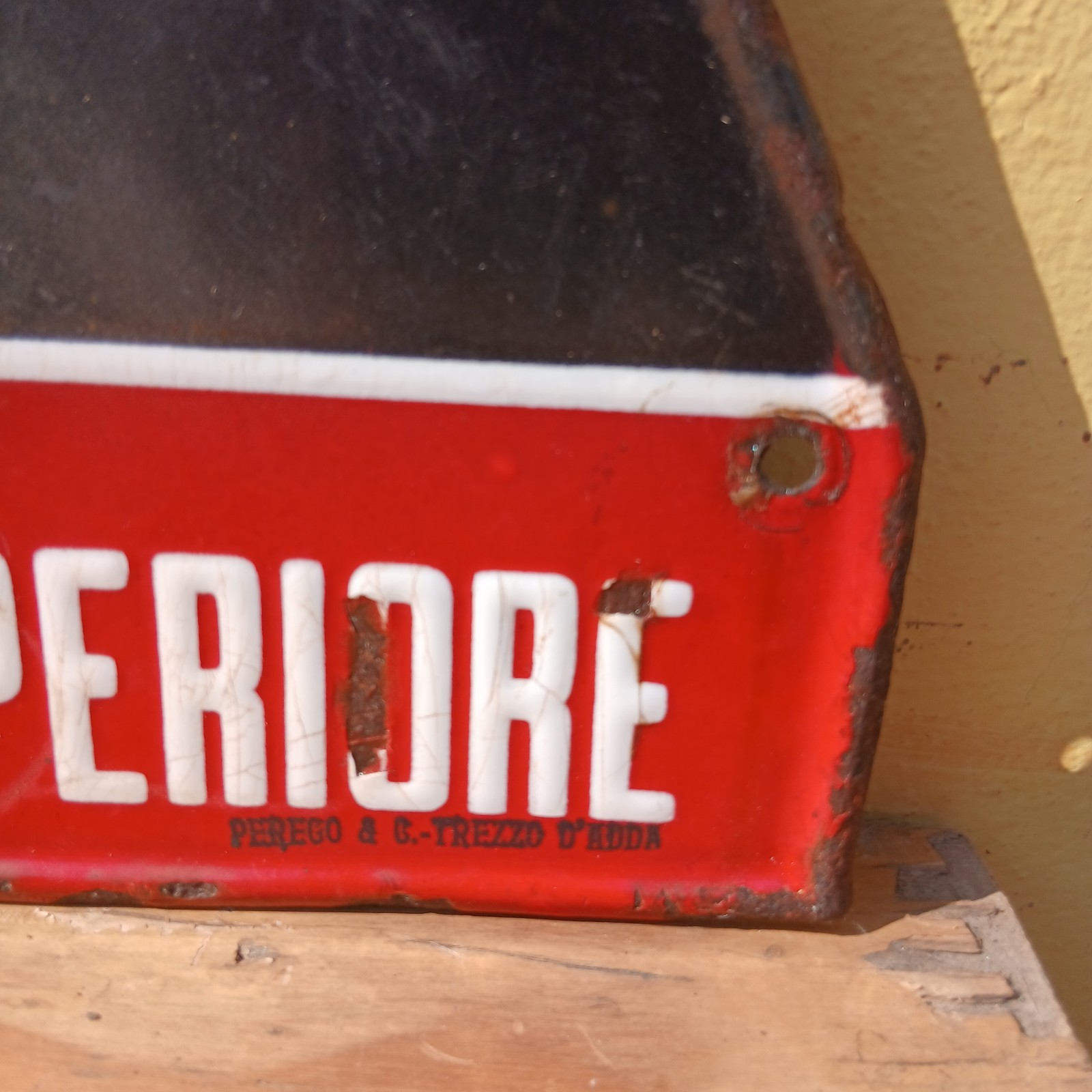 Italian Touring Club CTI Enamel Table Sign