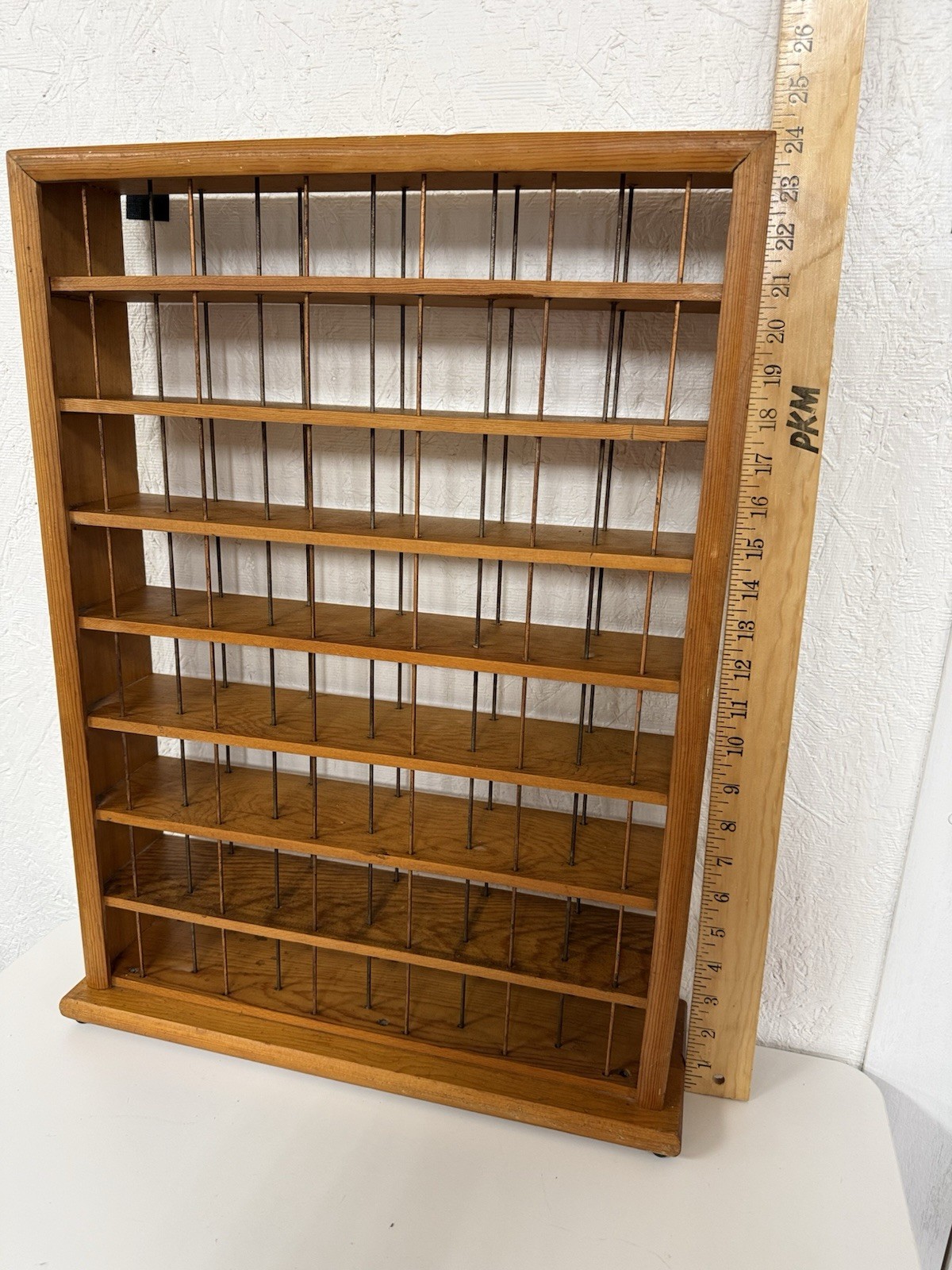 VTG RIT Fabric Dye Store Display Rack Wood Metal Countertop Cottage Core Decor