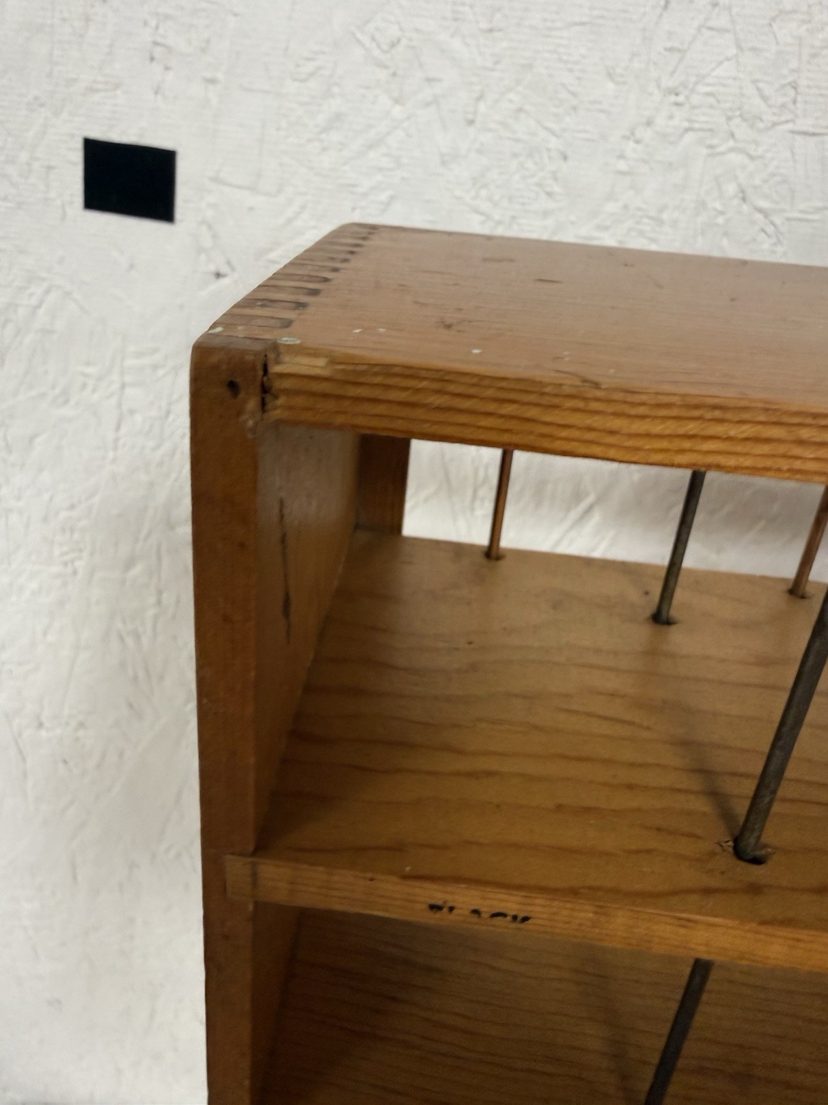 VTG RIT Fabric Dye Store Display Rack Wood Metal Countertop Cottage Core Decor