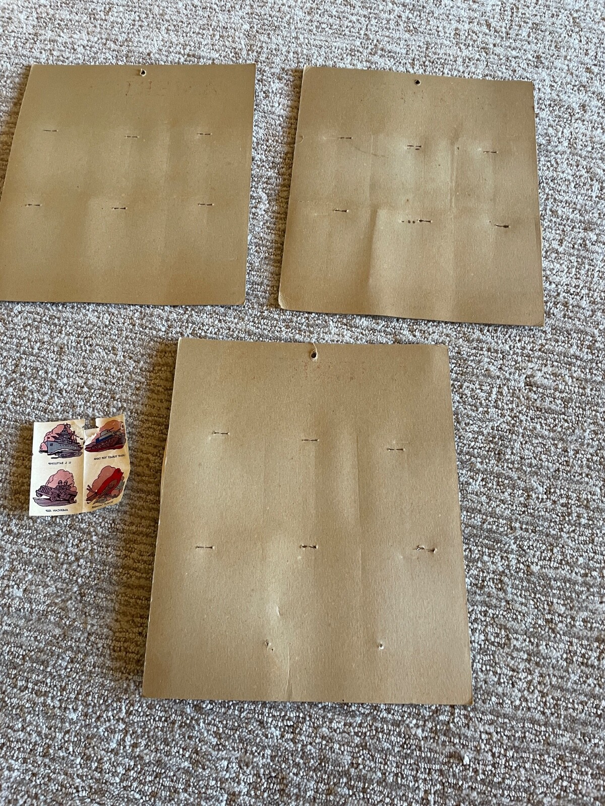Lot of 3 Vintage Original WWII AMERICAN TRANSFER PICTURES, M.P.& CO. 9002