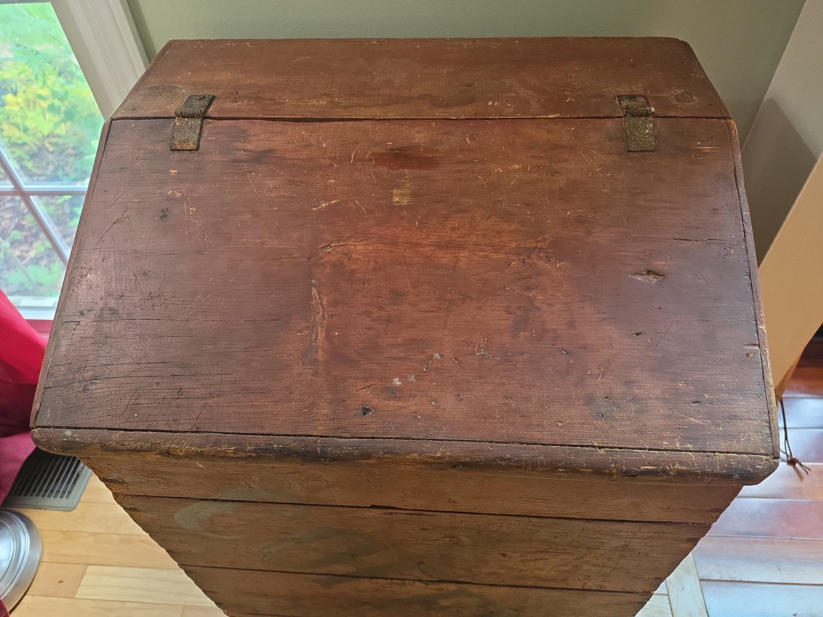 Antique Primitive Coffee General Store Display Bin Storage Box Farm Country READ